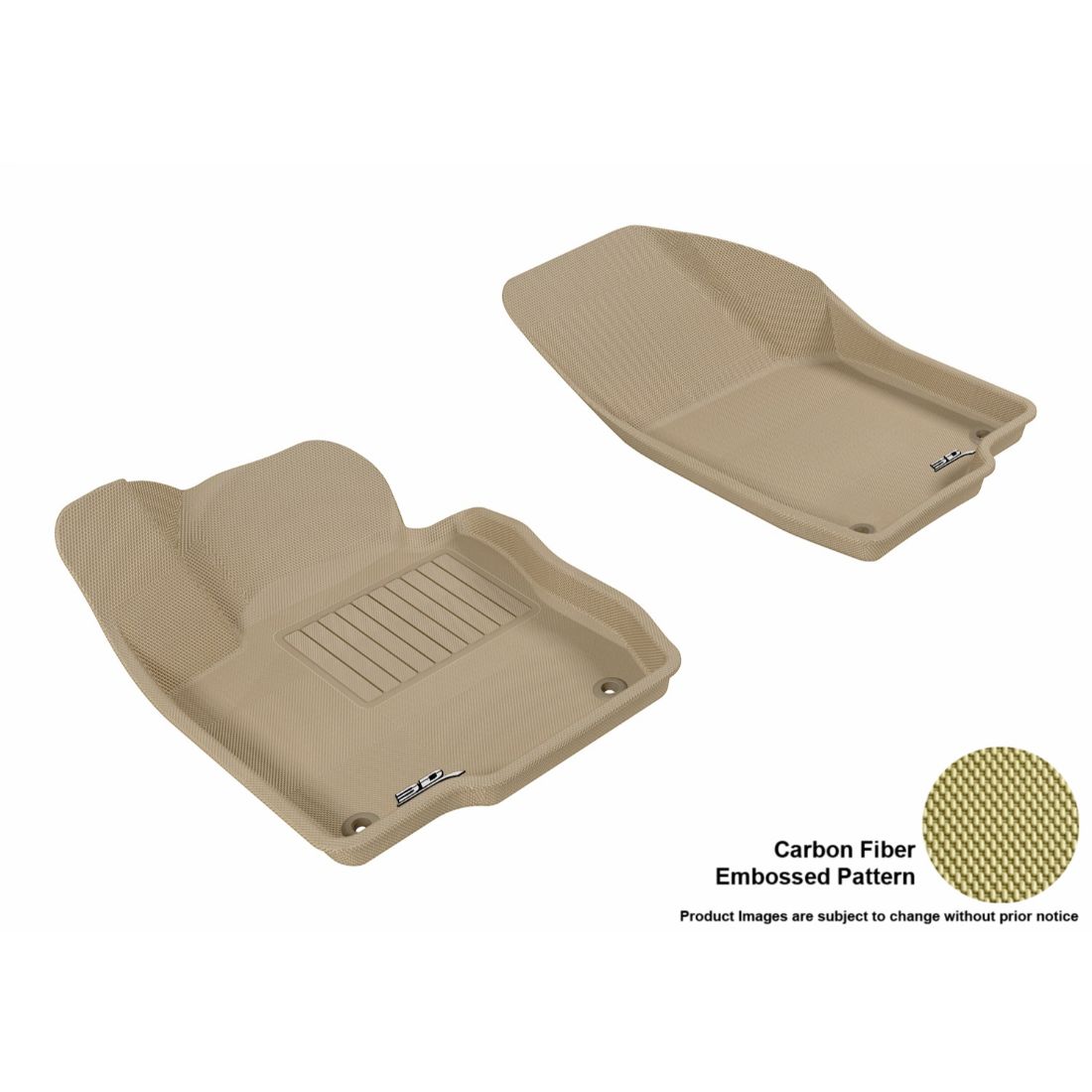 3D MAXpider KAGU 2nd Row Floormats - Black | 2012-2015 Honda Civic Sedan (L1HD04121509)
